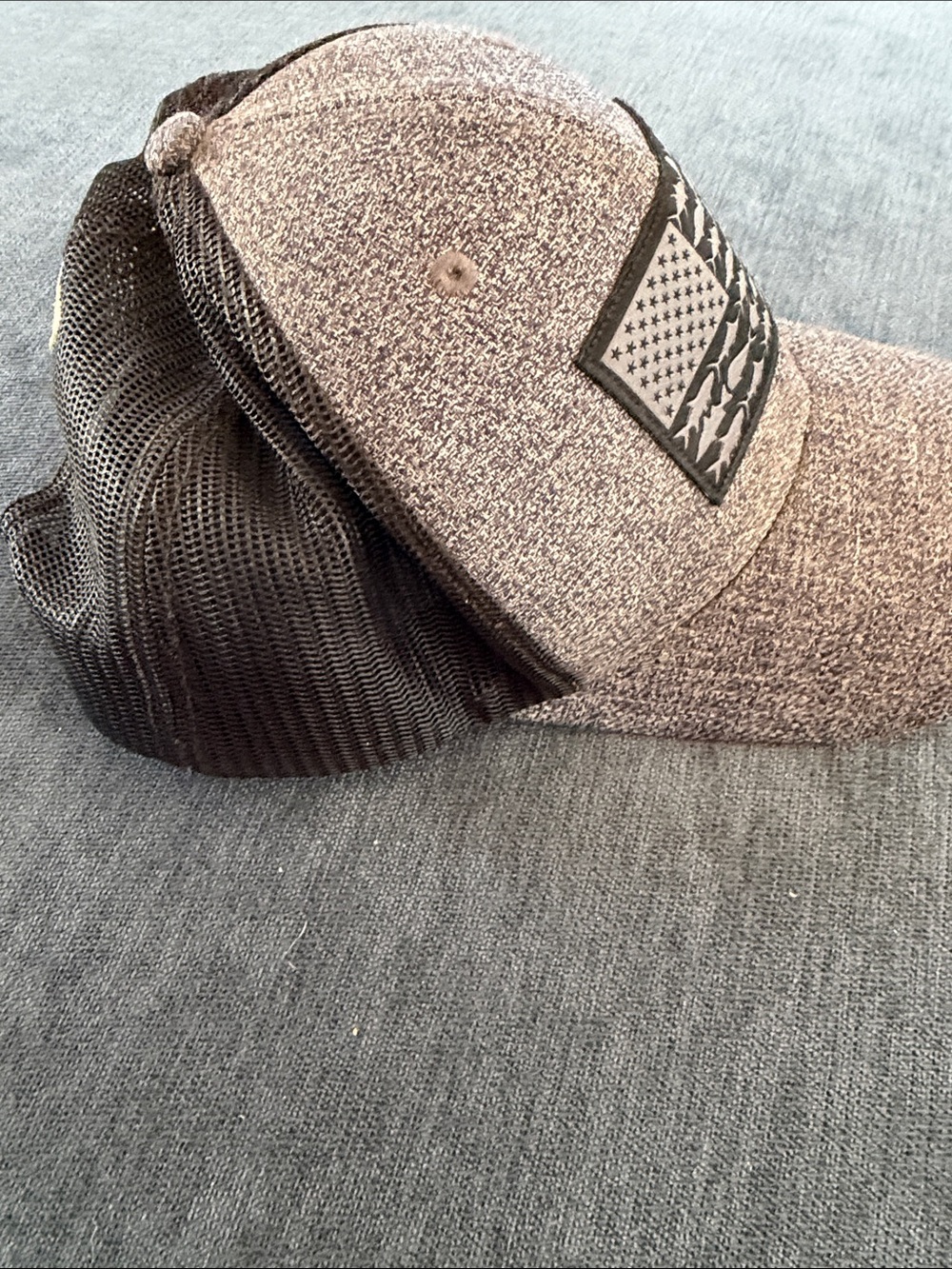 Columbia Heather Gray Flag Patch Fishing Baseball Cap - Picture 5 of 6